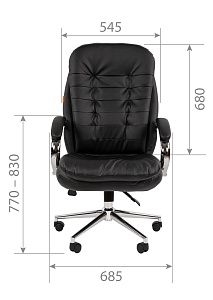 Офисное кресло CHAIRMAN 795 ЭКО, экокожа, черный